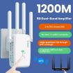 Urant U11 1200Mbps Dual Band WiFi Repeater with WPS, US Plug, Black - 2