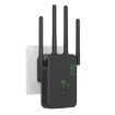 Urant U10 1200Mbps WiFi Repeater 2.4G/5.8G, 4 Antennas, EU Plug, Black - 1