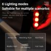 WEST BIKING Bicycle Night Riding Brake Taillight - Round Light Basic - 4