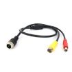 4 Pin Aviation Male to RCA Female DC Male Car Camera Adapter 50cm - 1