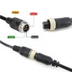 4 Pin Aviation Male to RCA Female DC Male Car Camera Adapter 50cm - 5