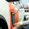 19cm Auto Film Scraper with Scale - Dark Gray Wallpaper Tool - 5
