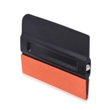 Moderate PP Car Film Scraper with Magnetic Imitation Buckskin (Black) - 1