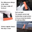 Moderate PP Car Film Scraper with Magnetic Imitation Buckskin (Black) - 6