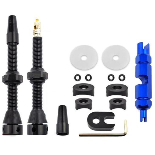 60mm Black B Mountain Road Bike Tubeless French Vacuum Valve - 1