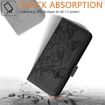 Vivo S30 Pro Mini Black Leather Phone Case - Embossed Rose RFID Anti-theft - 6