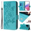 Vivo S30 Light Blue Embossed Rose RFID Anti-theft Leather Phone Case - 1