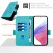 Vivo S30 Light Blue Embossed Rose RFID Anti-theft Leather Phone Case - 4