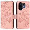 Vivo S30 Pink Embossed Rose RFID Anti-theft Leather Phone Case - 2