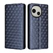 Sharp Aquos R10/R9 Blue Flip Leather Phone Case with Cubic Grid Texture - 2