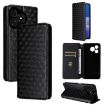 Ulefone Note 19 Flip Leather Phone Case - Black Cubic Grid Texture - 1
