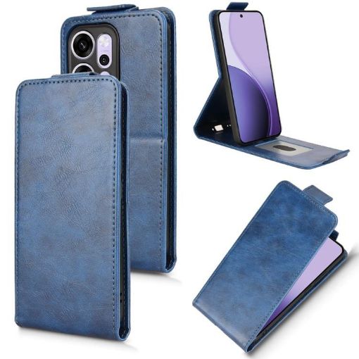 OPPO Reno14 Global Magnetic Flip Leather Phone Case with Buckle - Blue - 1