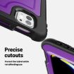 iPad Pro 13 2024 Purple Honeycomb Hand Grip Turntable Stand Case - 4