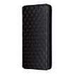 OnePlus 13T Flip Leather Phone Case - Black Cubic Grid Texture - 2