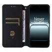 OnePlus 13T Flip Leather Phone Case - Black Cubic Grid Texture - 4