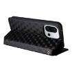 OnePlus 13T Flip Leather Phone Case - Black Cubic Grid Texture - 5