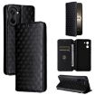 OnePlus Ace 5 Racing Flip Leather Phone Case - Black Cubic Grid Texture - 1