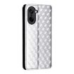 OnePlus Ace 5 Racing Flip Leather Phone Case - Silver Cubic Grid Texture - 3