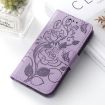 Xiaomi 14T Pro Purple Rose Butterfly Embossed Leather Phone Case - 6