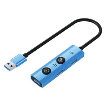 YCE V295A 5 in 1 USB3.0 HUB Adapter AI Docking Station - Blue - 1