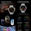 AK77 BT Call Smart Watch - Blood Oxygen/Pressure/Heart Rate Monitor, Orange - 7