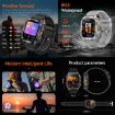 AK80 BT Call Smart Watch - Blood Oxygen/Pressure/Heart Rate Monitor, Black - 9