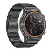 AK81 BT Call Smart Watch, Blood Pressure/Heart Rate Monitor, Black Steel - 2
