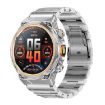 AK81 Silver Steel Smart Watch, BT Call, Blood Pressure/Heart Rate Monitor - 1