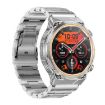 AK81 Silver Steel Smart Watch, BT Call, Blood Pressure/Heart Rate Monitor - 2