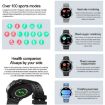 AK83 Smart Watch, BT Call, Blood Pressure/Heart Rate Monitor, Black Silicone - 8