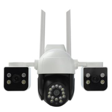 QX155 6MP Triple Camera WiFi with Humanoid Detection - UK Plug - 1