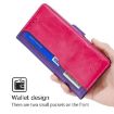 Redmi A5 4G Leather Phone Case, Contrast Color, Purple/Rose Red - 5