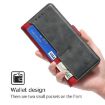 Red + Black Leather Phone Case for Redmi Note 14S 4G with Side Buckle - 5