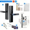 Z17 Tuya Smart WiFi Fingerprint Password Door Lock, 16cm Black - 8