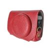 Canon G7 X Mark III Retro Red Leather Camera Case Bag with Strap - 2