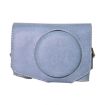 Canon PowerShot SX740 HS Blue Leather Camera Case Bag with Strap - 1