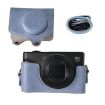 Canon PowerShot SX740 HS Blue Leather Camera Case Bag with Strap - 2