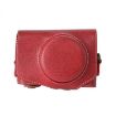 Canon PowerShot SX740 HS Red Leather Camera Case Bag with Strap - 1