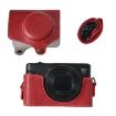Canon PowerShot SX740 HS Red Leather Camera Case Bag with Strap - 2