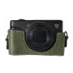 Canon PowerShot SX740 HS Green Leather Camera Case Bag with Strap - 5