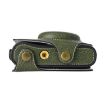 Canon PowerShot SX740 HS Green Leather Camera Case Bag with Strap - 7