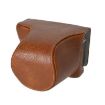 FUJIFILM X-M5 Retro Litchi Leather Camera Case Bag with Strap (Coffee) - 4