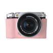 FUJIFILM X-M5 Pink Retro Litchi Texture Leather Camera Case with Strap - 2