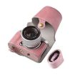 FUJIFILM X-M5 Pink Retro Litchi Texture Leather Camera Case with Strap - 3