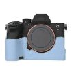 Sony ILCE7RM5/A7R5 Blue Litchi Texture PU Leather Camera Half Case - 1
