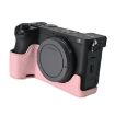 Sony ILCE-6700/A6700 Pink Litchi Texture PU Leather Camera Half Case - 5