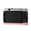 FUJIFILM X-M5 Pink Litchi Texture PU Leather Camera Half Case Base - 3
