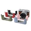 FUJIFILM X-M5 Blue Litchi Texture PU Leather Camera Half Case Base - 6
