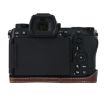 Nikon Z6III Litchi Texture PU Leather Camera Half Case Base - Coffee - 3