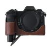 Nikon Z6III Litchi Texture PU Leather Camera Half Case Base - Coffee - 5